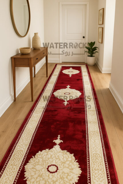 Tapis De Couloir Grenat - Beige BH502